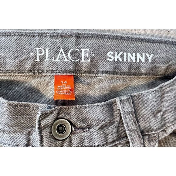 NWT The Children's Place Boys Skinny Jeans - Dove Gray Size 14 - Picture 5 of 10